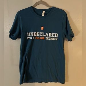 Blue Bella-Canvas Undeclared University of Illinois T-shirt Size M